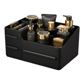 Rasydyn Cologne Organizer top slots provide quick-access perfumes on a neat vanity.