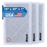 RayAir Supply 16x25 replacement filter pad front view with carbon center.