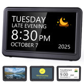 Raynic Date Clock 12 themes: customizable display options for quick time reference.