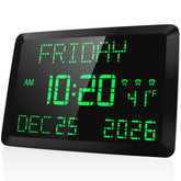 Raynic Day Clock with 11.5-inch LED display for easy viewing