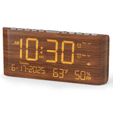 Raynic digital alarm clock with an 8.7-inch display for easy bedside viewing