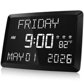 Raynic digital clock with 11.5-inch display for easy time reading