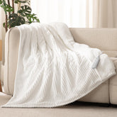 Reaks electric heated throw blanket with soft flannel fabric delivers plush warmth