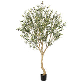 REALEAD 7ft olive tree with realistic leaves for authentic indoor greenery.