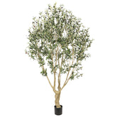 REALEAD 7ft faux olive tree full view for elegant indoor decor