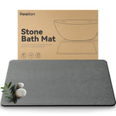 Realion stone bath mat with quick-dry surface for moisture control