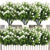 RECUTMS artificial outdoor plants bundle adds year-round color to porch decor.