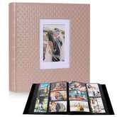 RECUTMS large-capacity album cover highlighting capacity to store 600 photos securely.