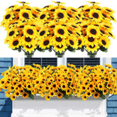Redbaker sunflower bundles for outdoor stems provide lasting color and lifelike texture.