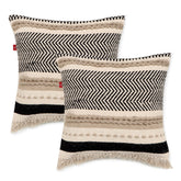 REDEARTH handmade boho pillow cover front dhurrie tufted detail adds rich texture