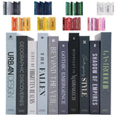 Redesigned Basics decorative books black 10-book set front view with hidden storage for chic displays.