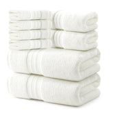 RedKiss 8-piece off-white towels set displayed for spa-like bathroom setup
