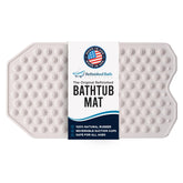 Refinished Bath Solutions original bathtub mat on textured tub surface for safe traction.