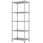 REGILLER 5-Wire shelving unit front view with slim profile for space-saving storage