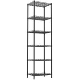 REGILLER 6-tier frame demonstrates sturdy spider-web design for durable storage.