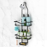 REINHARDT shower caddy adjustable height keeps bath essentials within reach