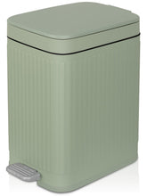 rejomiik small bathroom trash can front view with lid, compact for tight spaces