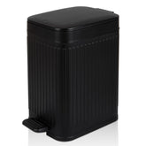 Rejomiik small bathroom trash can with lid for tight spaces in bath and office