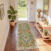 RELEANY area rug 2x6 runner with non-slip backing for safe entryways