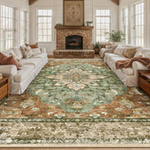 RELEANY area rug 9x12 in a living room setup showing large size and clean lines.