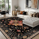 RELEANY area rug with floral medallion design for living room ambiance
