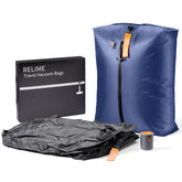 Relime Classic Series vacuum bags with pump keep carry-ons organized and compact.