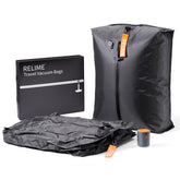 Relime Classic vacuum bags with wireless pump, durable carry-on packing solution.