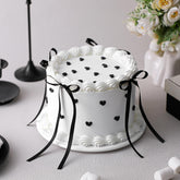 Remerry black bow white round fake cake display prop ideal for photography