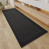 RESARE waffle bath rug tassels for stylish decor and moisture absorption