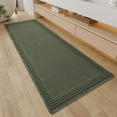 RESARE waffle bath rug with texture tassels adds boho style and foot cushioning