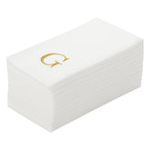 Restaurantware Luxenap linen-feel guest towel with gold G for upscale events.