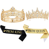 Retrowavy prom king crown close-up for a regal, photo-ready finish