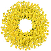 Rhtrj 26-inch spring wreath front door full view with vibrant Forsythia blooms