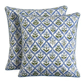 Ridhi block print pillow cover on sofa for boho style