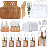 Rigibright bamboo cheese boards and utensils set for elegant gift presentation