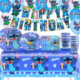 RINSUNCA Stitch party banner adds festive color to birthday celebrations.