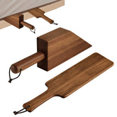 RivClear mattress lifter in acacia wood aids solo sheet changes