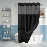 River Dream no-hook slub textured curtain with 71x74 size for easy hook-free installation