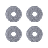 roborock four-pack microfiber mop cloths for Qrevo CurvX easy replacement and deep cleaning