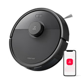 Roborock Q7 L5 front view in black, compact design for easy navigation.