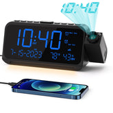 ROCAM projection clock front display shows time clearly for quick night checks