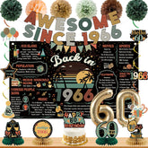 Roetyce back in 1966 poster backdrop for vibrant party photos.