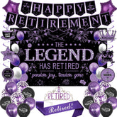 Roetyce Happy Retirement Banner for festive office farewell photos.