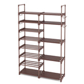 ROJASOP 8-tier shoe rack front view showing space for 26–32 pairs