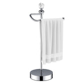 ROLABAM heavy weighted hand towel holder with crystal ball top for stable countertop placement.