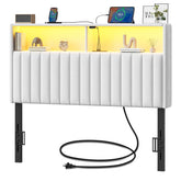 Rolanstar headboard twin storage LED: convenient bedside organization while you unwind.