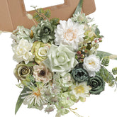 Rongflower forest green artificial flowers box for wedding decor and DIY bouquets.