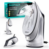 Ropilly steam iron with detachable ceramic soleplate for 2-in-1 versatility