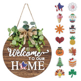RoseCraft welcome sign front door decor for year round curb appeal