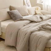 rosgonia oversized king comforter in oatmeal adds warmth and style to the bed